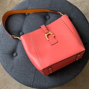 Medium Coral Dooney and Bourke bucket shoulder bag